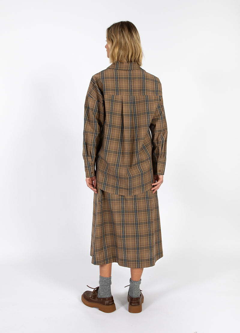 CC Heart CC HEART ALIA LØS SKJORTE Shirt/Blouse Golden brown check - 793