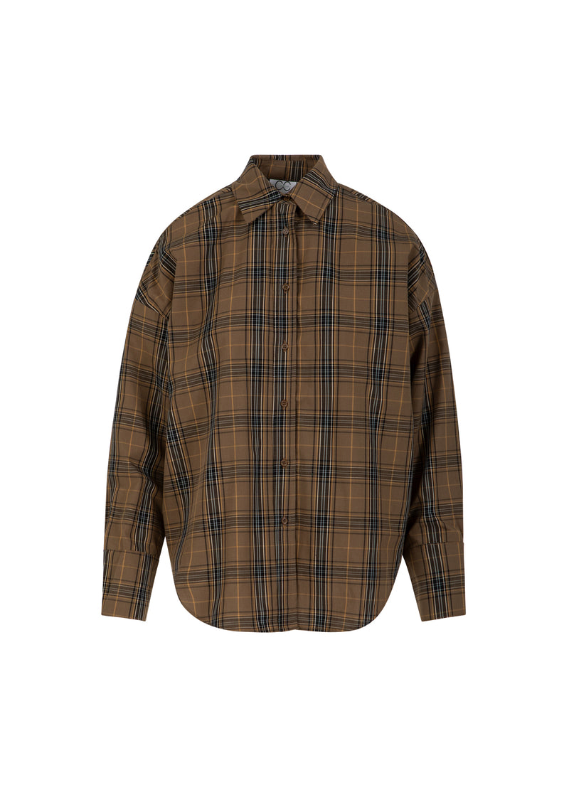 CC Heart CC HEART ALIA LØS SKJORTE Shirt/Blouse Golden brown check - 793