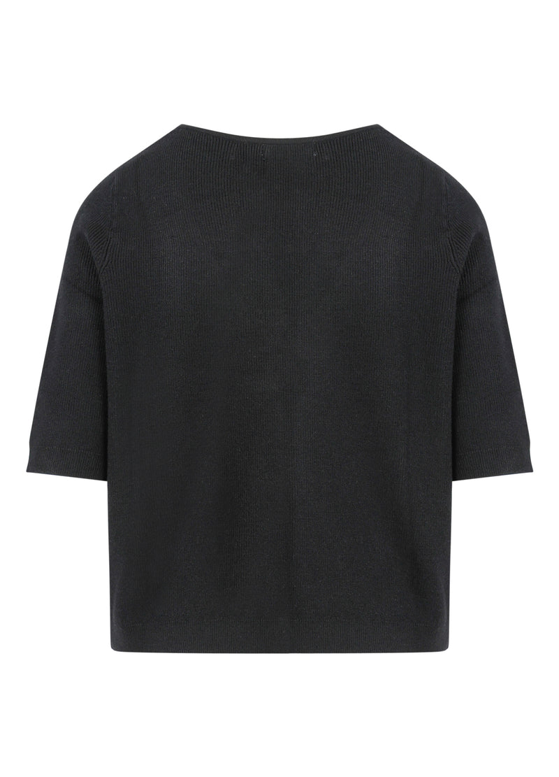 CC Heart CC HEART ALMA BLØD KORTÆRMET STRIK Knitwear Black - 100