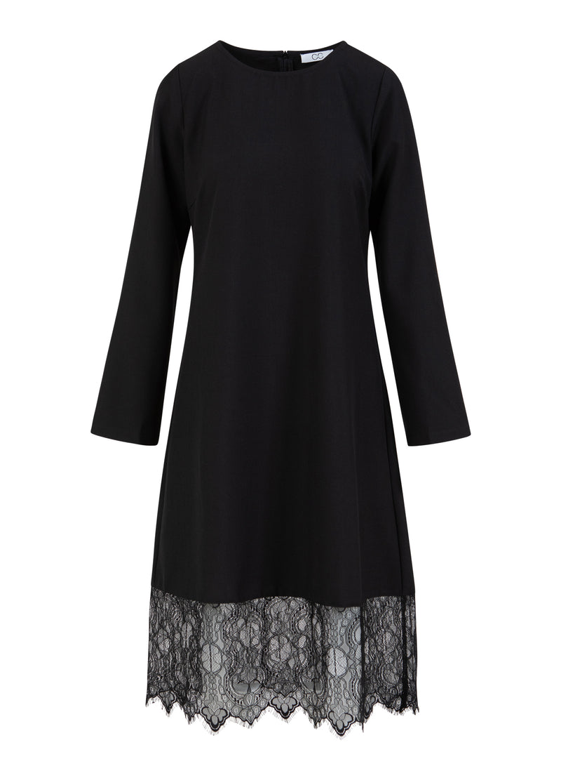 CC Heart CC HEART AMALIA KJOLE MED BLONDE KANT Kjole Black - 100