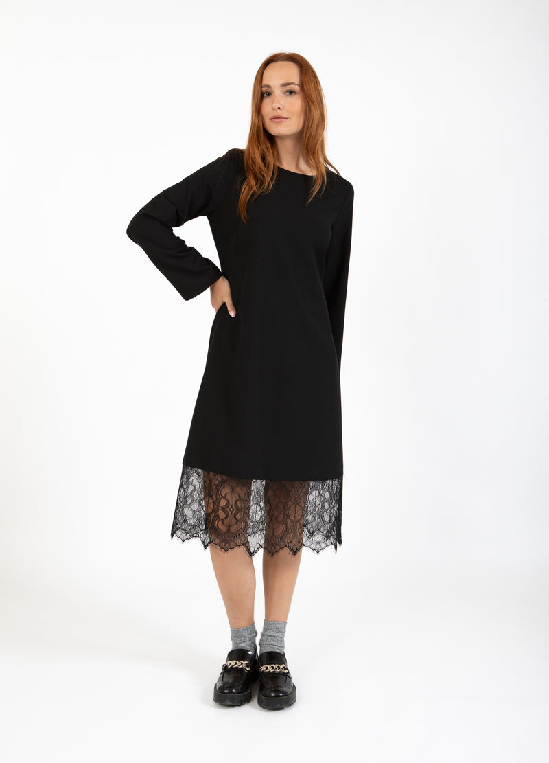CC Heart CC HEART AMALIA KJOLE MED BLONDE KANT Kjole Black - 100