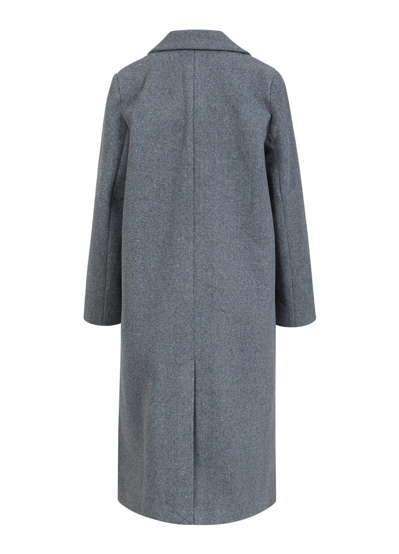 CC Heart CC HEART ARIANA KLASSISK LANG JAKKE Outerwear Dark Grey Melange - 128
