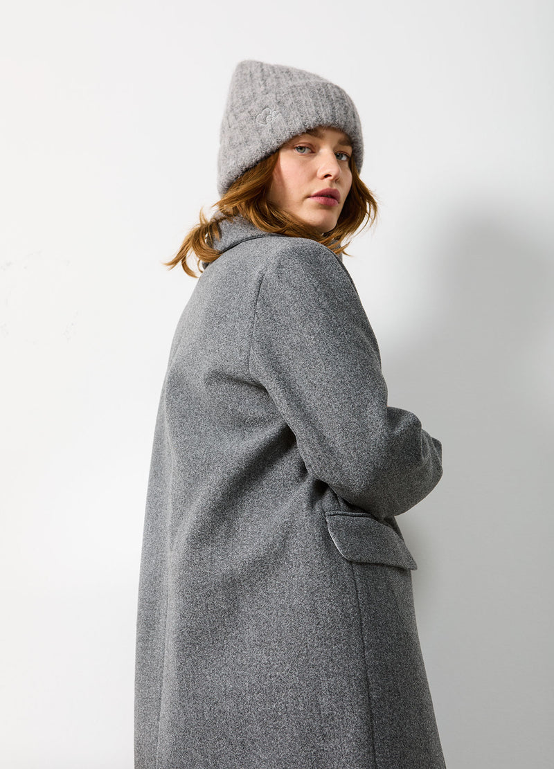 CC Heart CC HEART ARIANA KLASSISK LANG JAKKE Outerwear Dark Grey Melange - 128