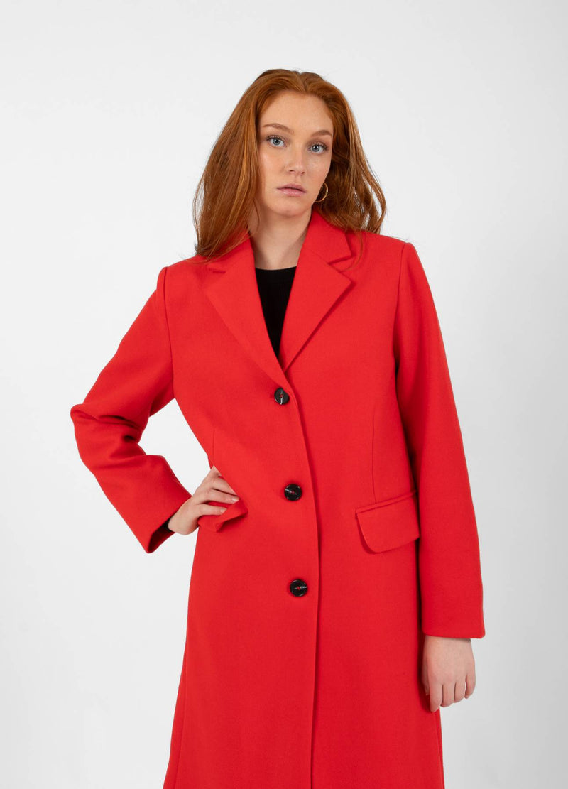 CC Heart CC HEART ARIANA KLASSISK LANG JAKKE Outerwear Red - 613