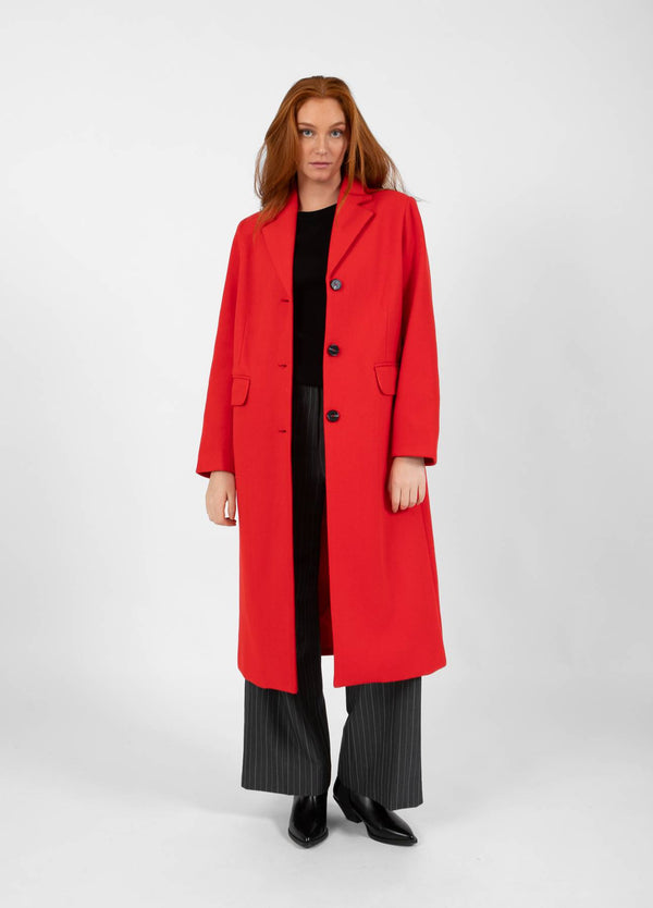 CC Heart CC HEART ARIANA KLASSISK LANG JAKKE Outerwear Red - 613