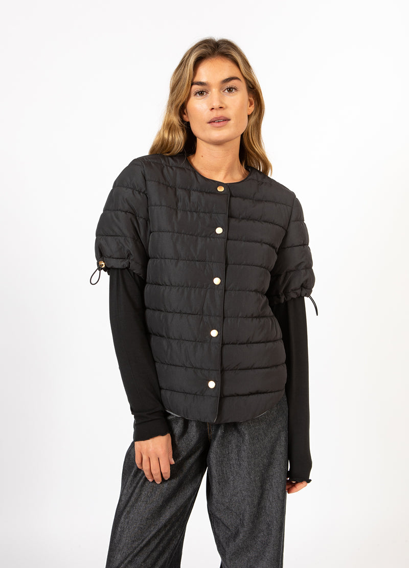 CC Heart CC HEART ASTA QUILTET KORTÆRMET JAKKE Outerwear Black - 100
