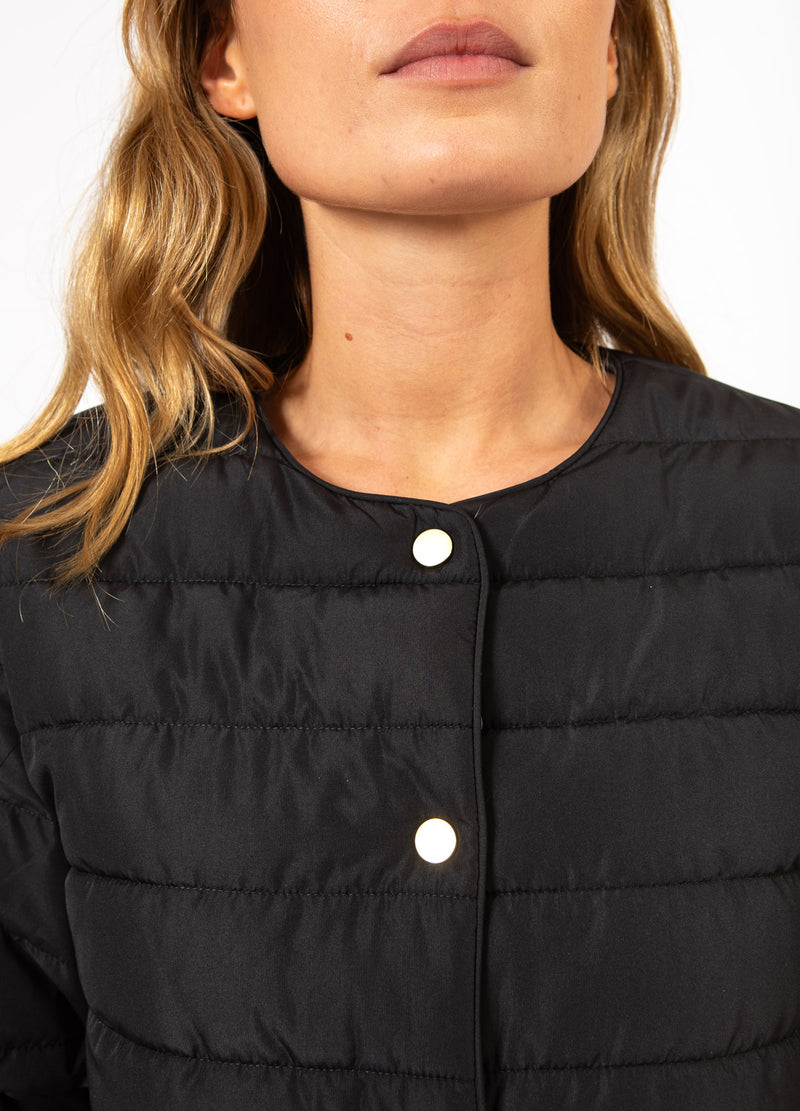 CC Heart CC HEART ASTA QUILTET KORTÆRMET JAKKE Outerwear Black - 100