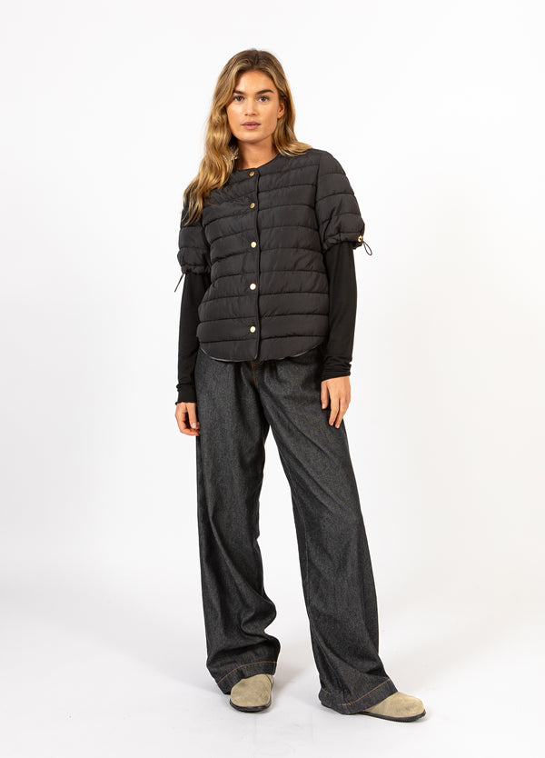 CC Heart CC HEART ASTA QUILTET KORTÆRMET JAKKE Outerwear Black - 100