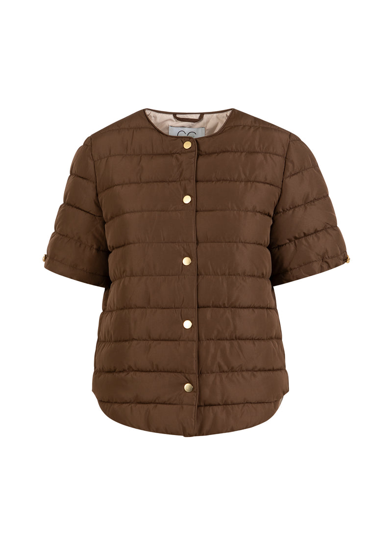 CC Heart CC HEART ASTA QUILTET KORTÆRMET JAKKE Outerwear Chocolate brown - 349