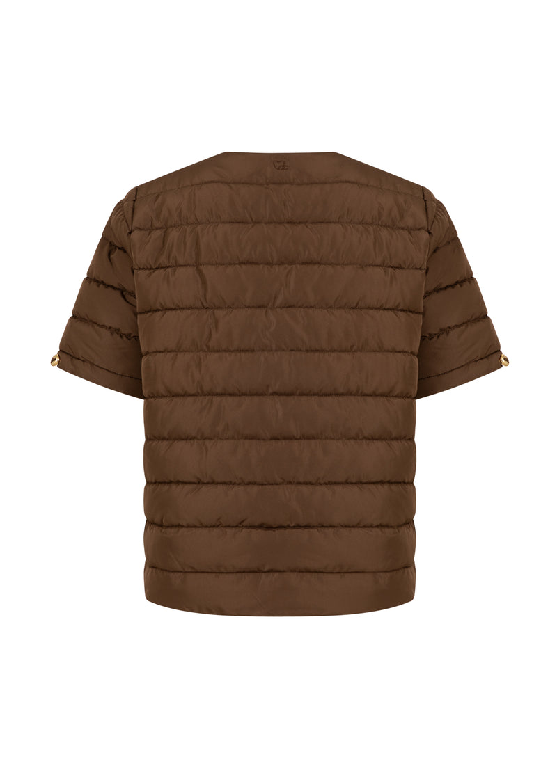 CC Heart CC HEART ASTA QUILTET KORTÆRMET JAKKE Outerwear Chocolate brown - 349