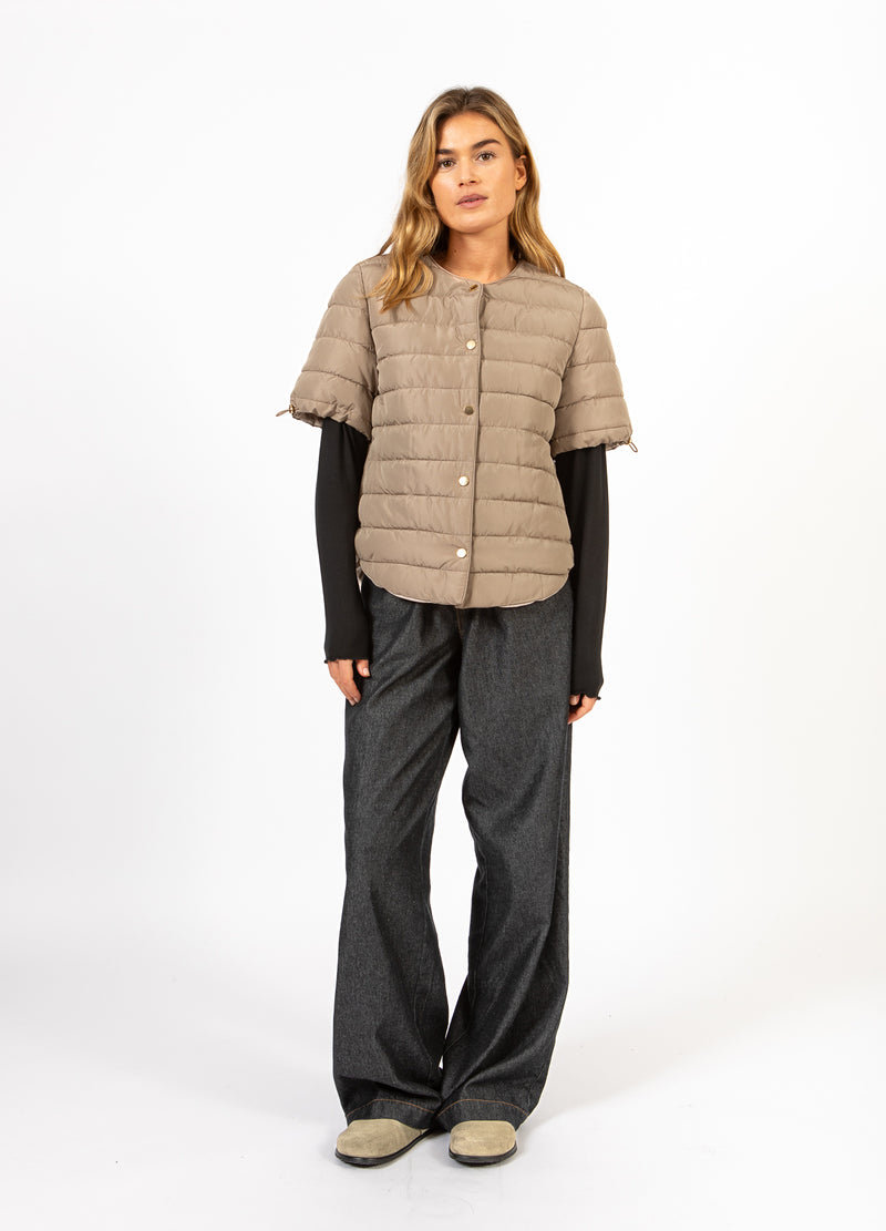 CC Heart CC HEART ASTA QUILTET KORTÆRMET JAKKE Outerwear Sand - 251