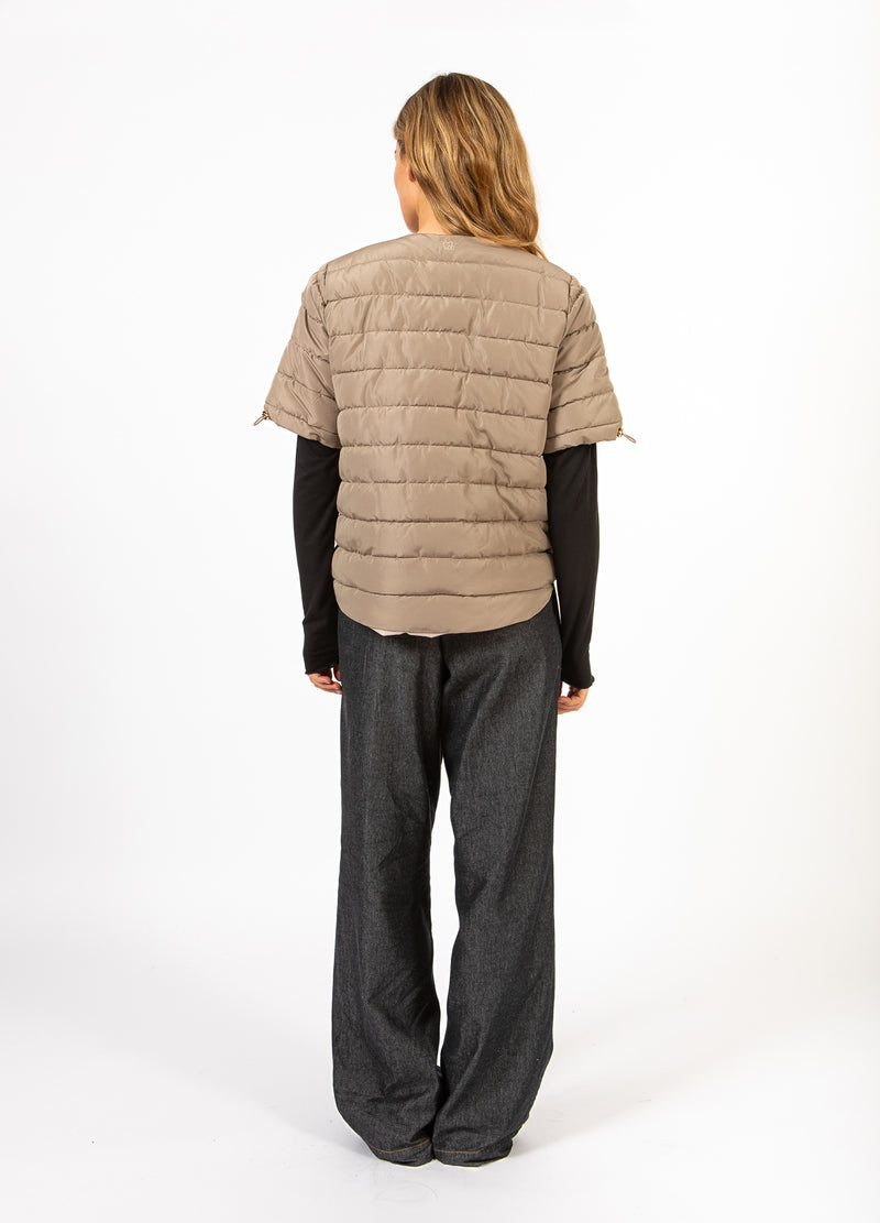 CC Heart CC HEART ASTA QUILTET KORTÆRMET JAKKE Outerwear Sand - 251
