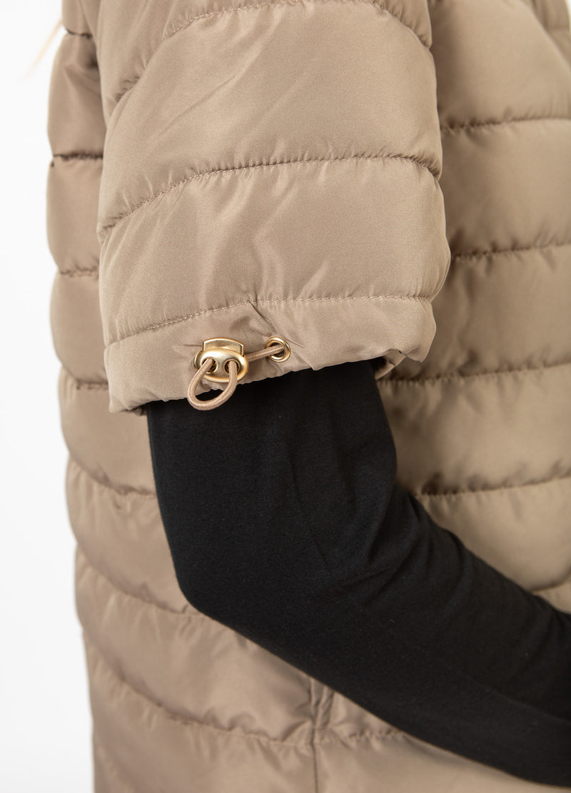 CC Heart CC HEART ASTA QUILTET KORTÆRMET JAKKE Outerwear Sand - 251