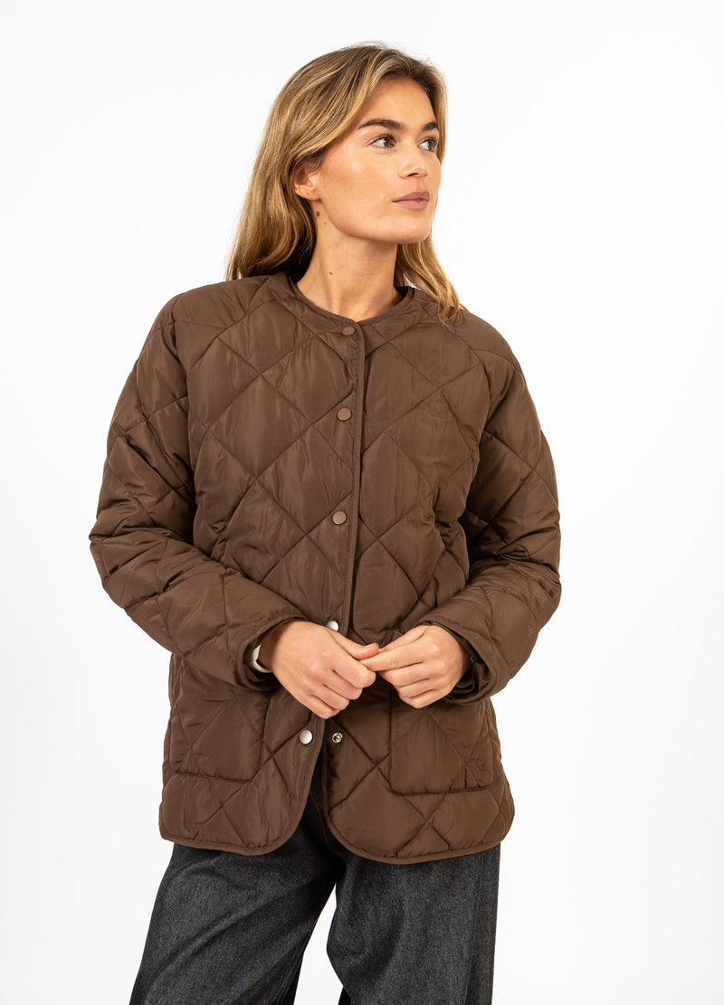 CC Heart CC HEART ASTA QUILTET LØS JAKKE Outerwear Chocolate brown - 349
