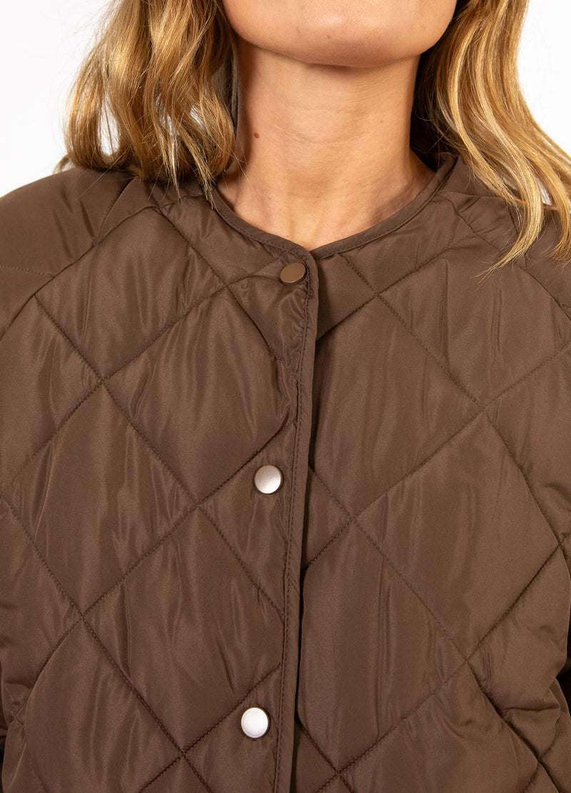 CC Heart CC HEART ASTA QUILTET LØS JAKKE Outerwear Chocolate brown - 349