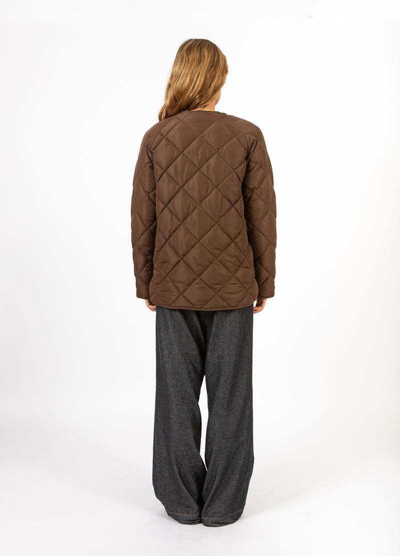 CC Heart CC HEART ASTA QUILTET LØS JAKKE Outerwear Chocolate brown - 349