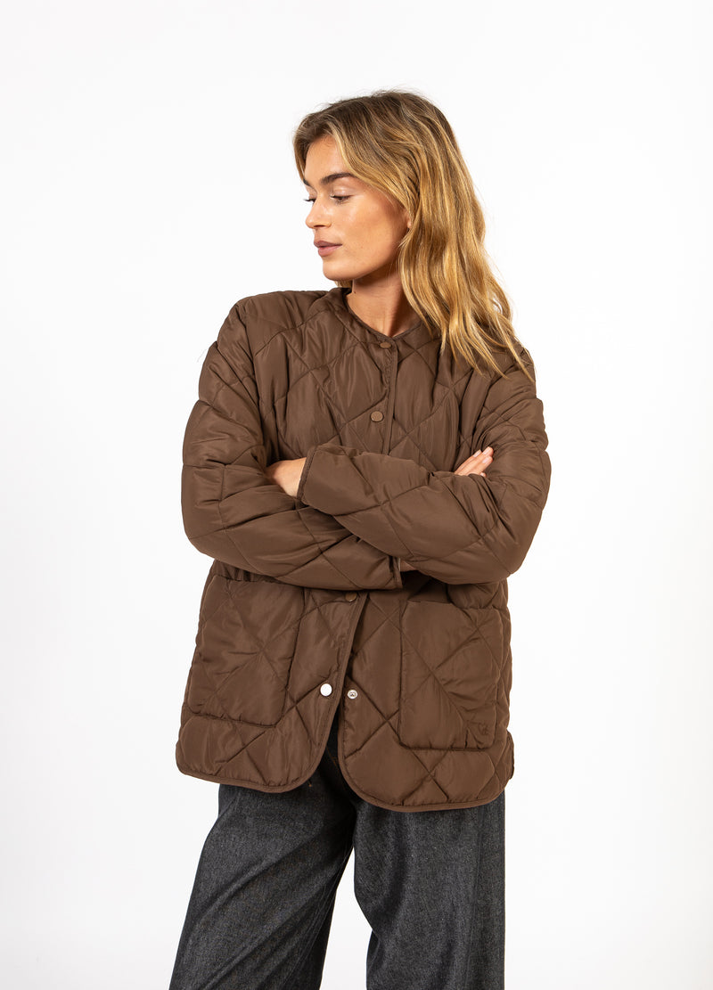 CC Heart CC HEART ASTA QUILTET LØS JAKKE Outerwear Chocolate brown - 349