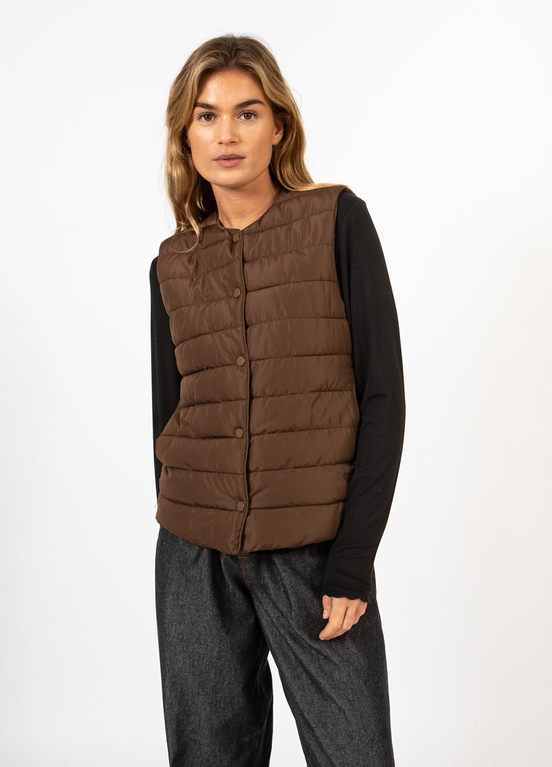 CC Heart CC HEART ASTA QUILTET VEST Outerwear Chocolate brown - 349