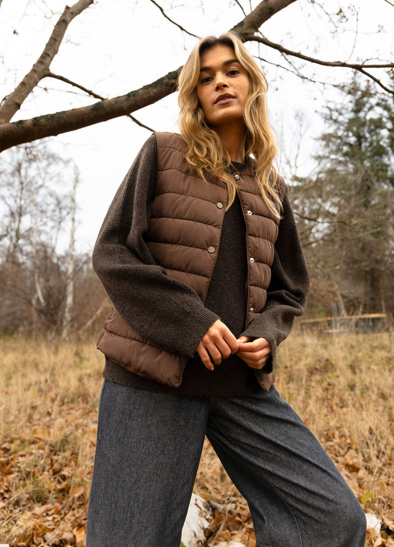 CC Heart CC HEART ASTA QUILTET VEST Outerwear Chocolate brown - 349
