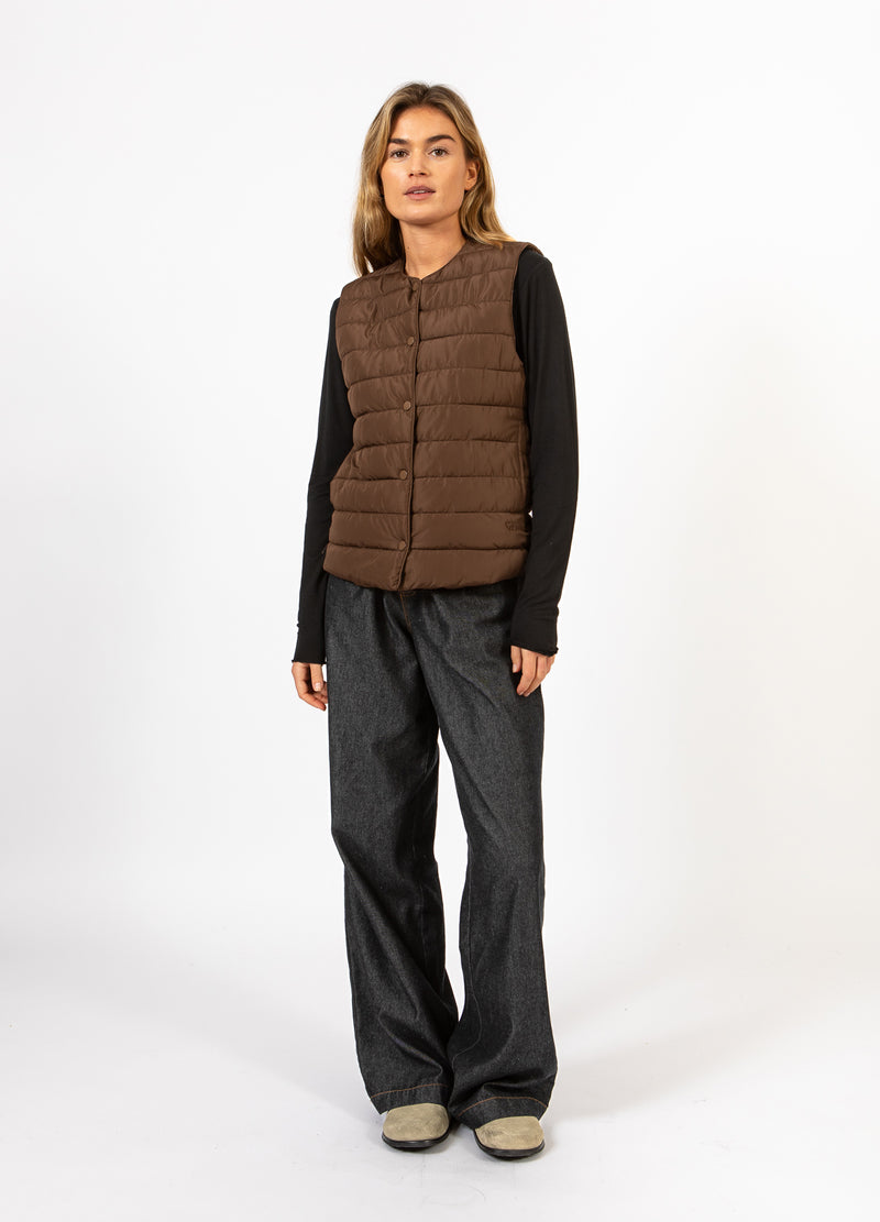 CC Heart CC HEART ASTA QUILTET VEST Outerwear Chocolate brown - 349