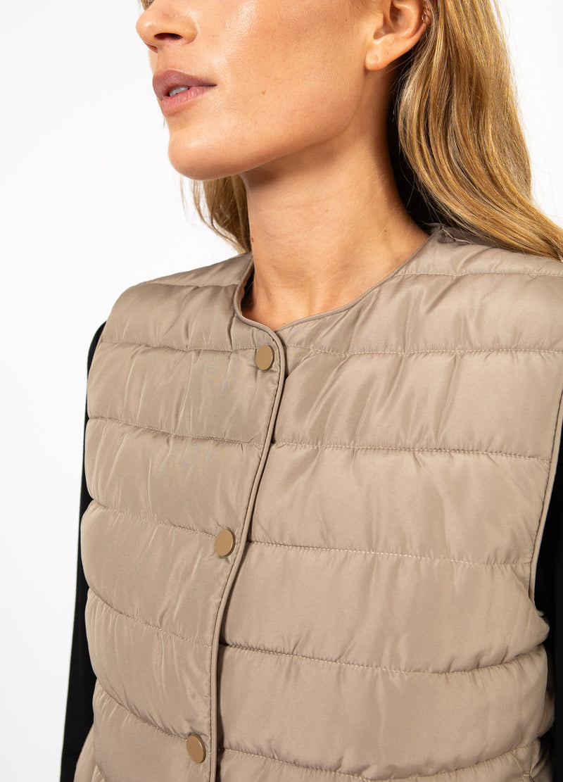CC Heart CC HEART ASTA QUILTET VEST Outerwear Sand - 251