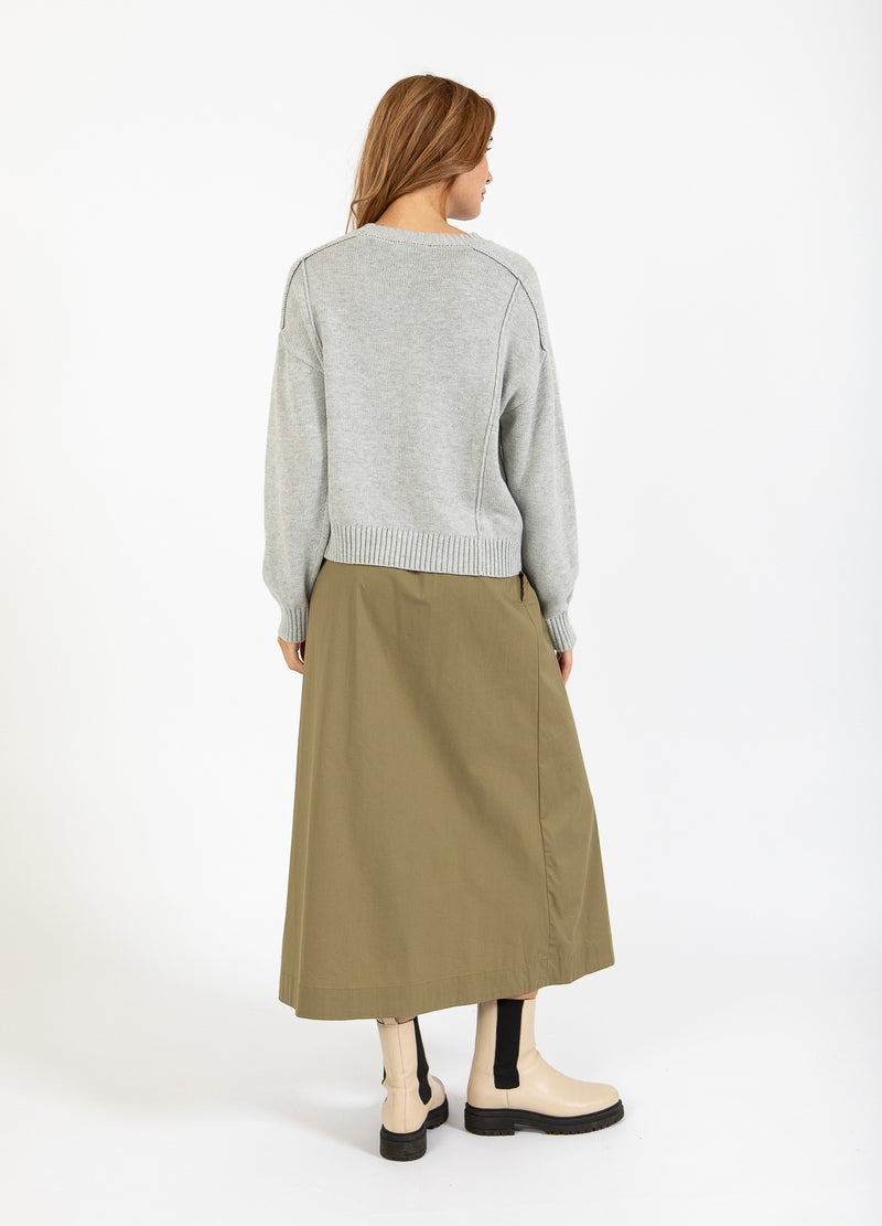 CC Heart CC HEART AVERY O-HALS SWEATER Knitwear Light grey melange - 129