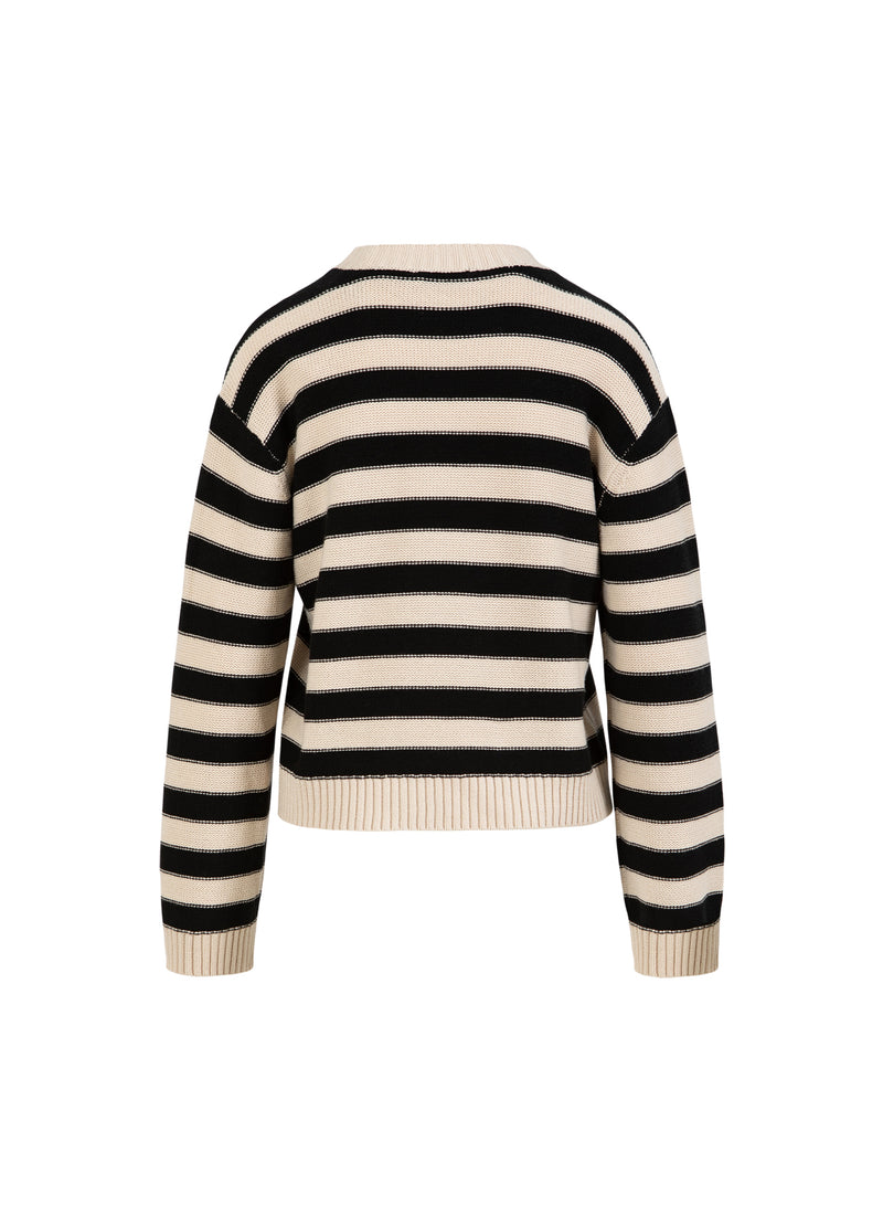 CC Heart CC HEART AVERY STRIBET SWEATER Knitwear Creme/black - 278