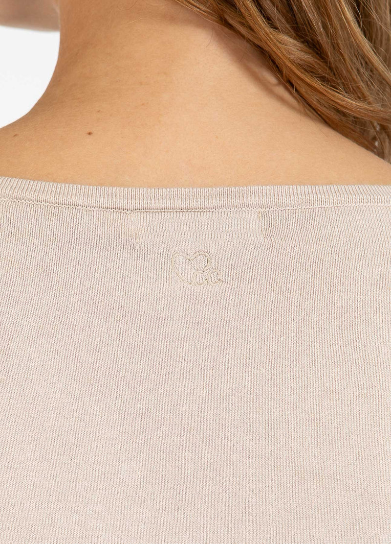 CC Heart CC HEART BELLA LØS STRIK Knitwear Creme melange - 275