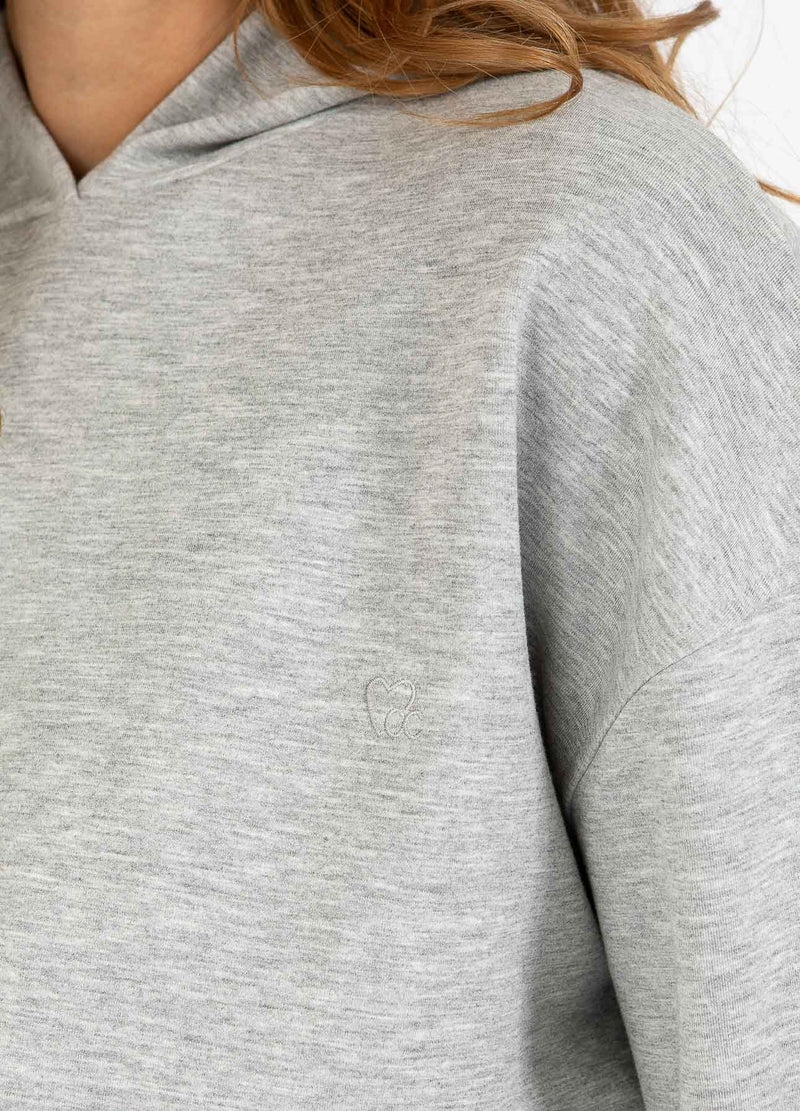 CC Heart CC HEART BILLIE SWEAT HÆTTETRØJE Shirt/Blouse Light grey melange - 129