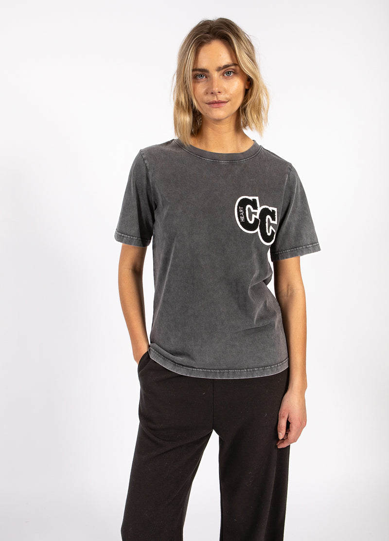 CC Heart CC HEART COLLEGE T-SHIRT T-Shirt Washed grey - 199