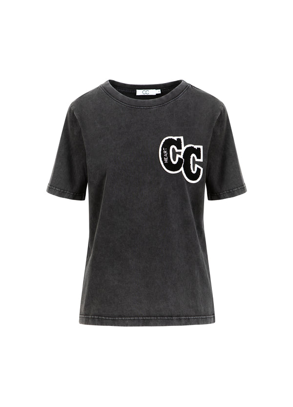 CC Heart CC HEART COLLEGE T-SHIRT T-Shirt Washed grey - 199