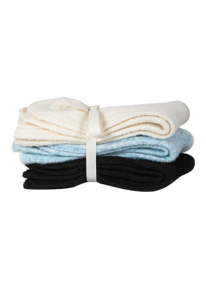 CC Heart CC HEART COZY ULDSOKKER Accessories Black/blue melange/off white - 199
