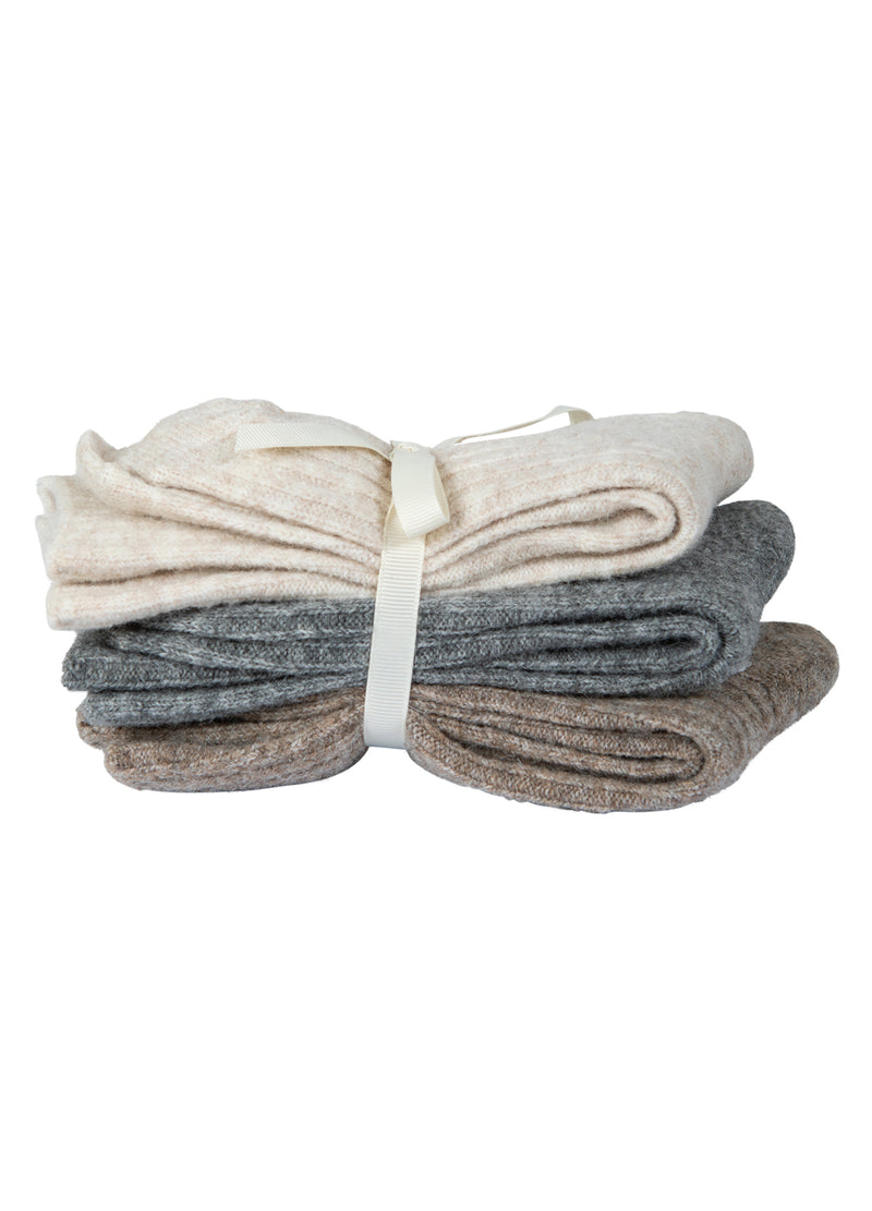 CC Heart CC HEART COZY ULDSOKKER Accessories Hazel melange/grey melange/off white melange - 399