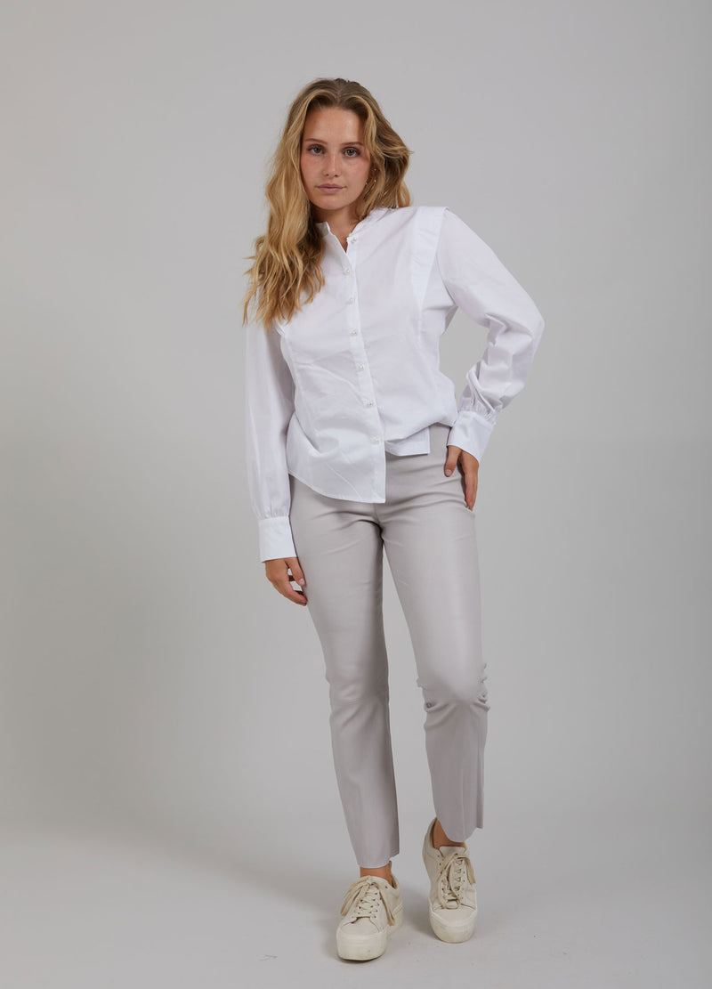 CC Heart CC HEART CROPPED LÆDERLEGGINGS Pants Moon Grey - 105