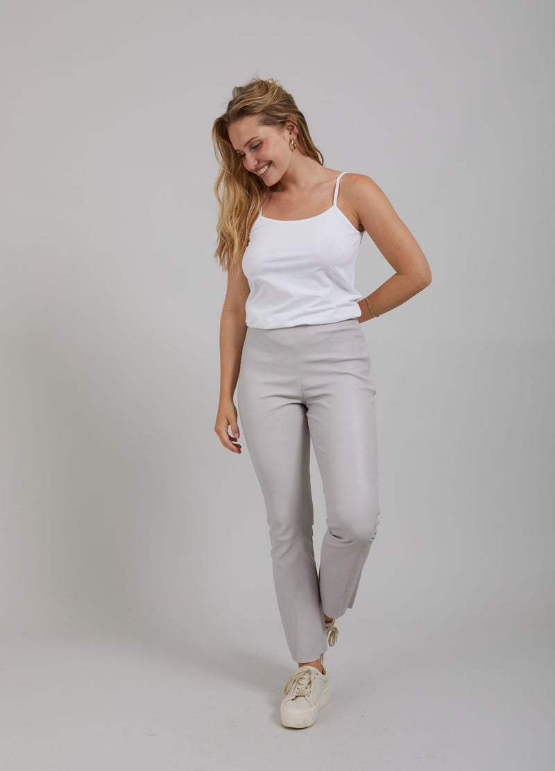 CC Heart CC HEART CROPPED LÆDERLEGGINGS Pants Moon Grey - 105