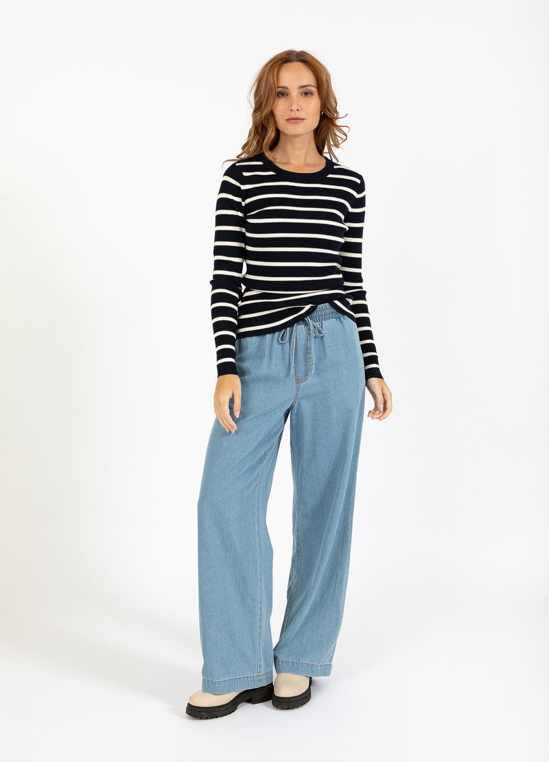 CC Heart CC HEART ELENA STRIK BLUSE Knitwear Off white/navy stipes - 258