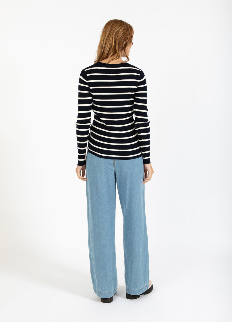 CC Heart CC HEART ELENA STRIK BLUSE Knitwear Off white/navy stipes - 258