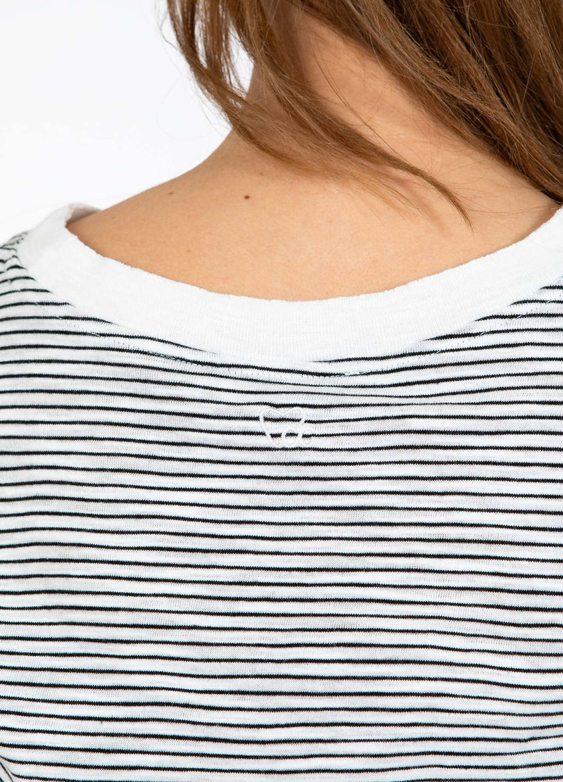CC Heart CC HEART ELLEN STRIBET KORTÆRMET T-SHIRT T-Shirt Black stripe - 107