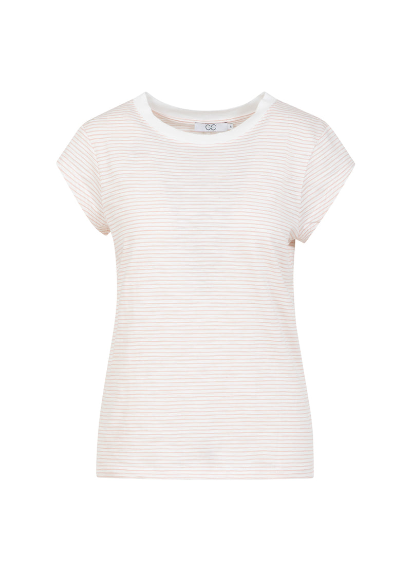 CC Heart CC HEART ELLEN STRIBET KORTÆRMET T-SHIRT T-Shirt Rose stripe - 646