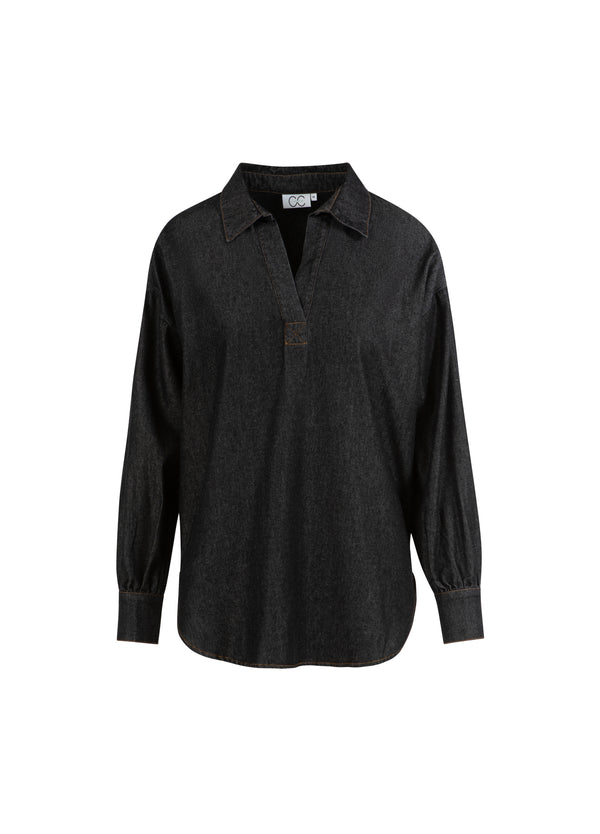 CC Heart CC HEART ELLIS DENIM TUNIKA SKJORTE Shirt/Blouse Black blue denim - 150