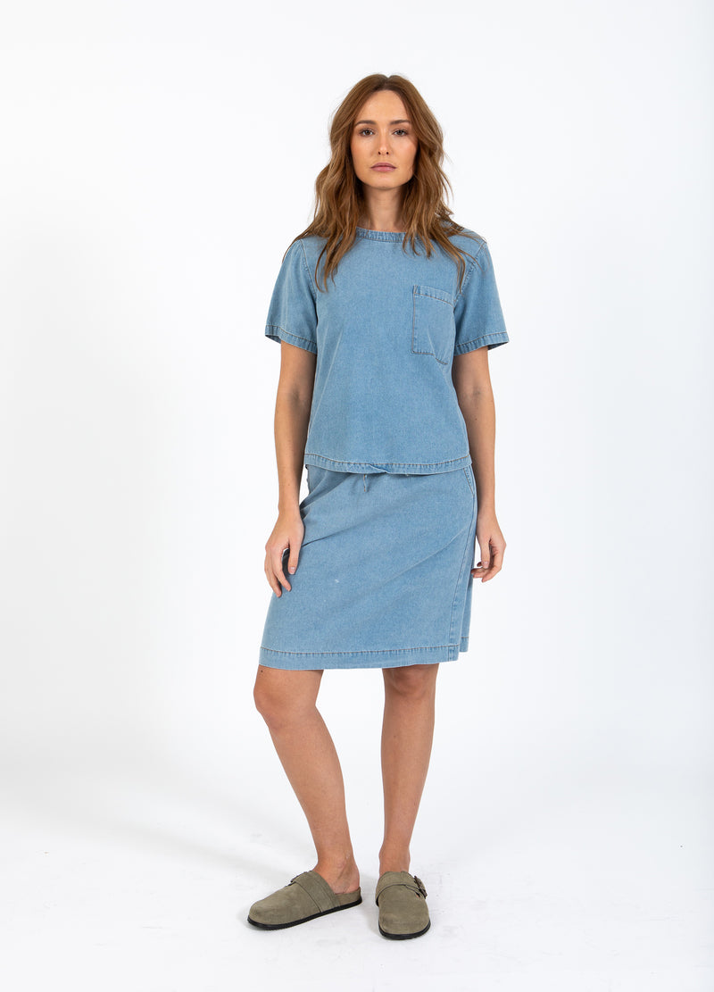 CC Heart CC HEART ELLIS KORT DENIMSKJORTE Shirt/Blouse Blue denim - 510