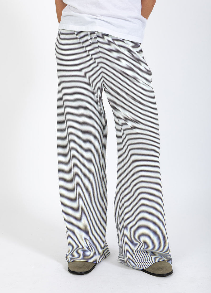 CC Heart CC HEART ELYSE LØSE JERSEYBUKSER Pants White/black stripe - 269