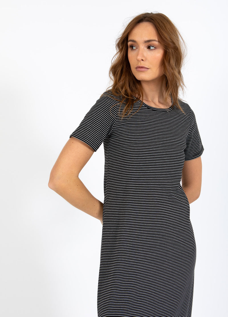 CC Heart CC HEART ELYSE LØS KJOLE Kjole Black/white stripe - 102