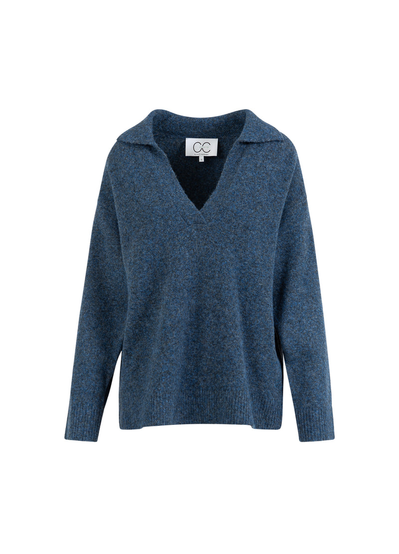 CC Heart CC HEART EMERIE POLO SWEATER Knitwear Navy melange - 541