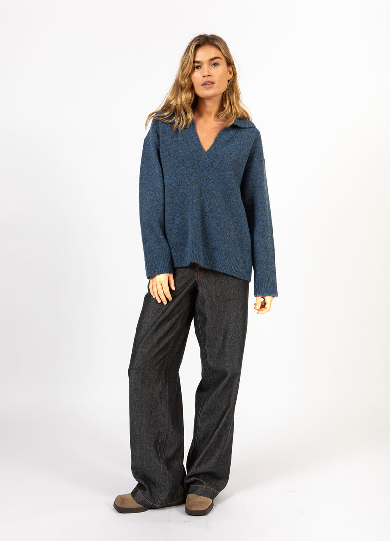 CC Heart CC HEART EMERIE POLO SWEATER Knitwear Navy melange - 541