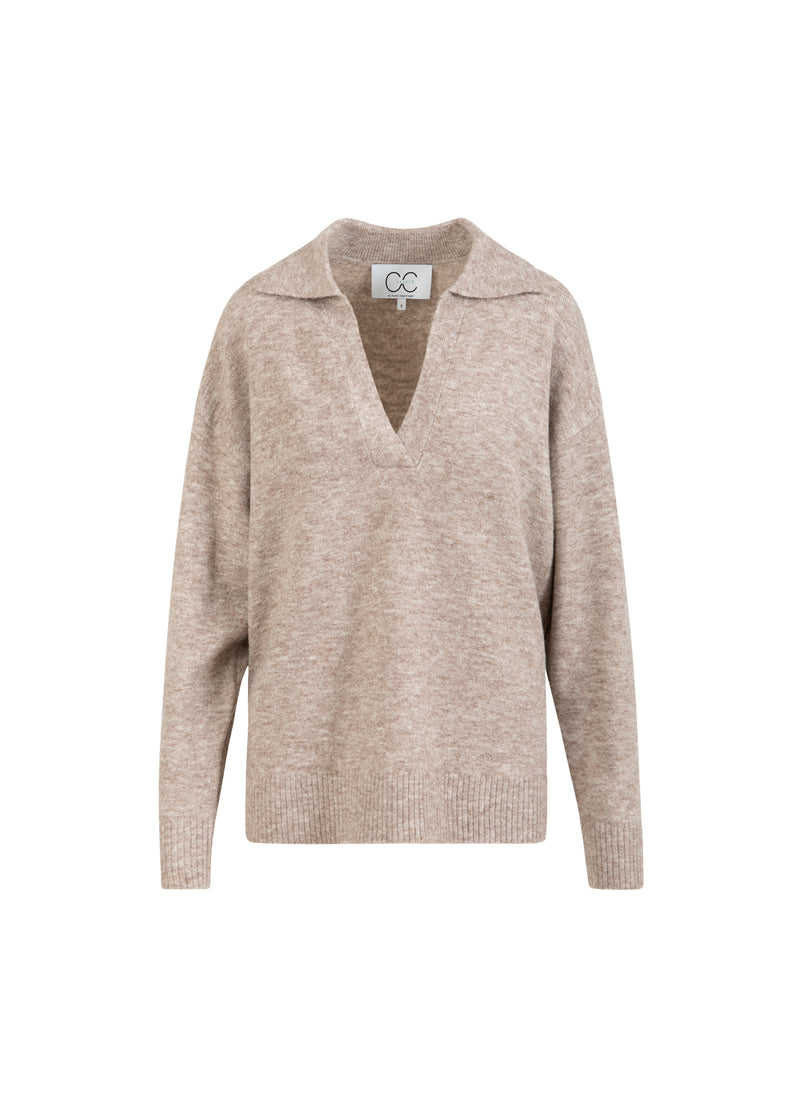 CC Heart CC HEART EMERIE POLO SWEATER Knitwear Sand melange - 261