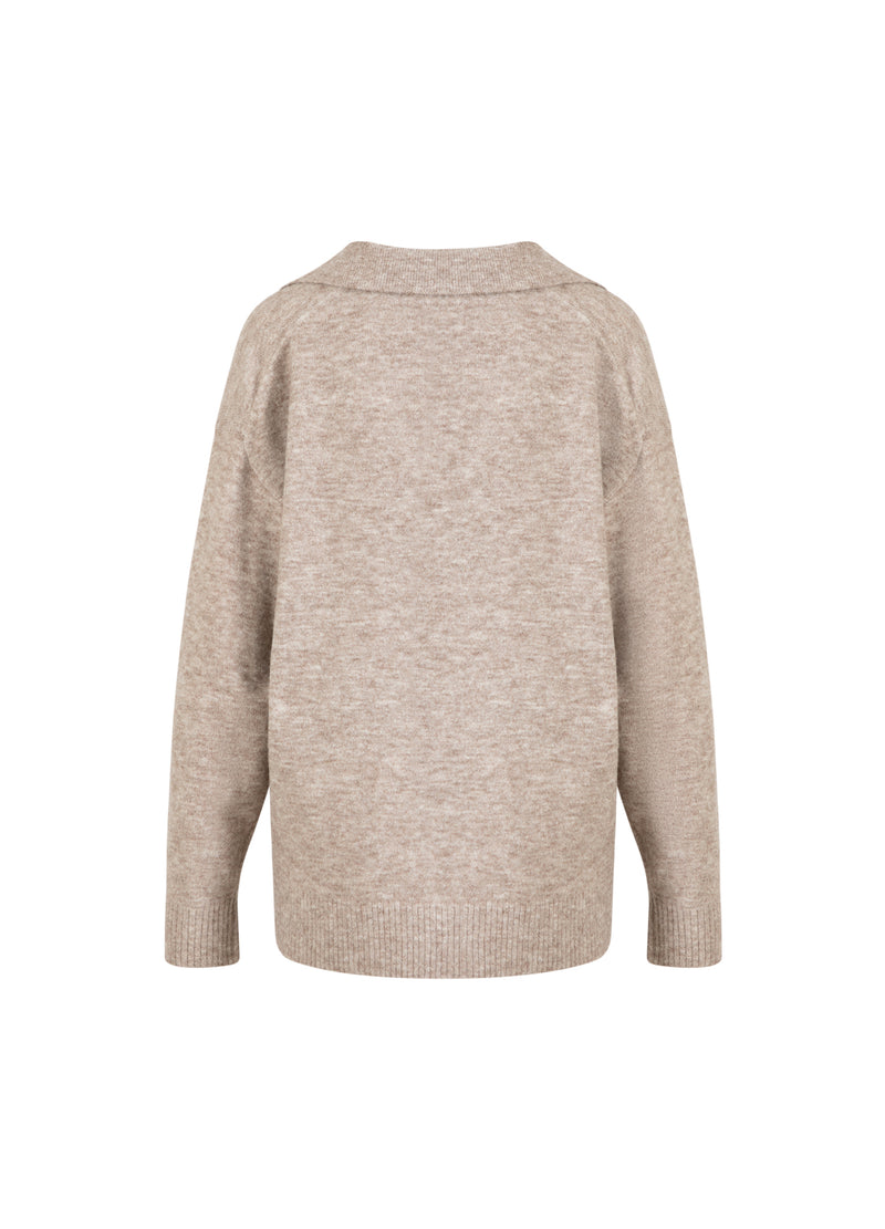 CC Heart CC HEART EMERIE POLO SWEATER Knitwear Sand melange - 261