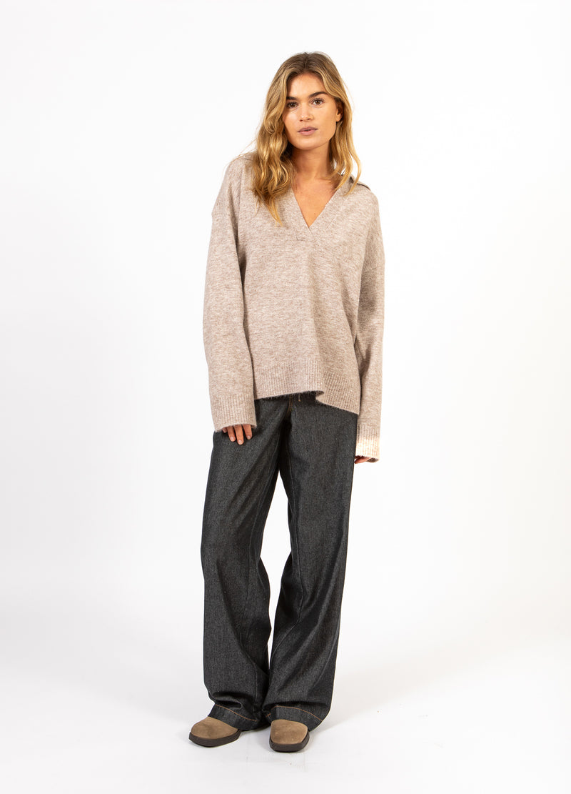 CC Heart CC HEART EMERIE POLO SWEATER Knitwear Sand melange - 261