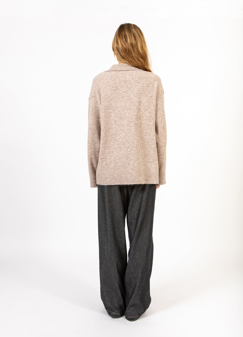 CC Heart CC HEART EMERIE POLO SWEATER Knitwear Sand melange - 261