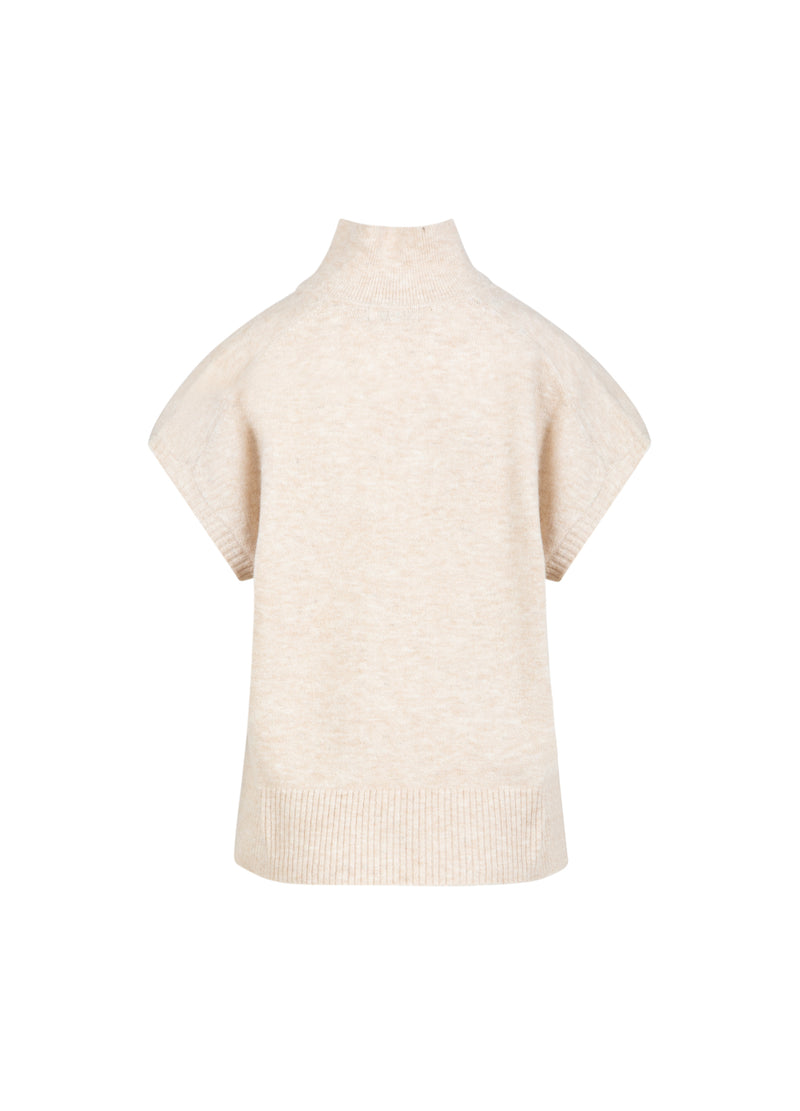 CC Heart CC HEART EMERIE STRIKKET POLO TOP Knitwear Off white melange - 267
